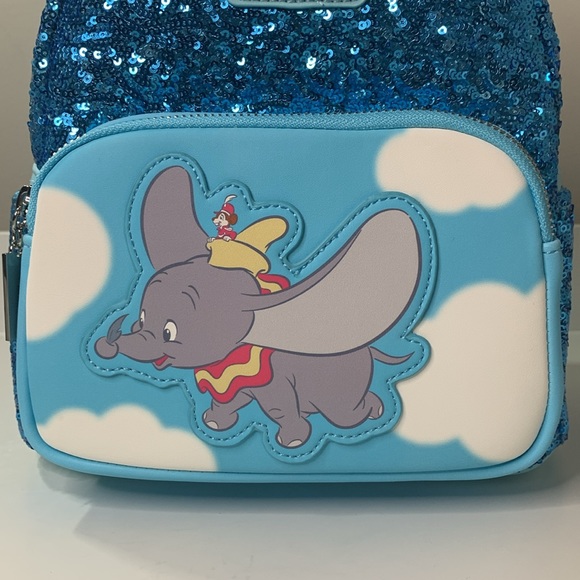 Loungefly Disney Dumbo Sequin Mini Backpack Exclusive - Picture 3 of 11
